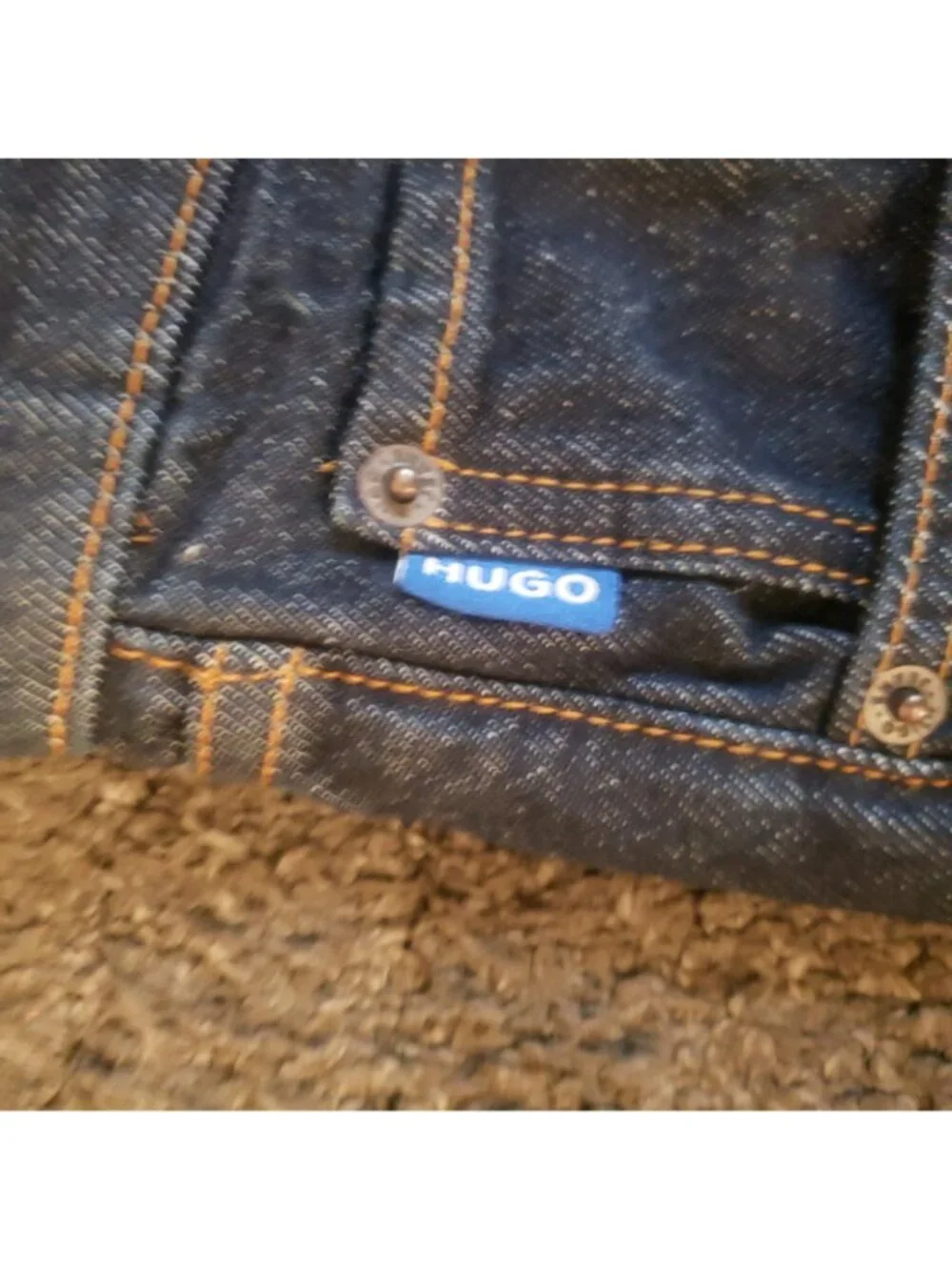 NWT Hugo Jonah Straight Leg Dark Blue Denim Jeans 38×32 50511484